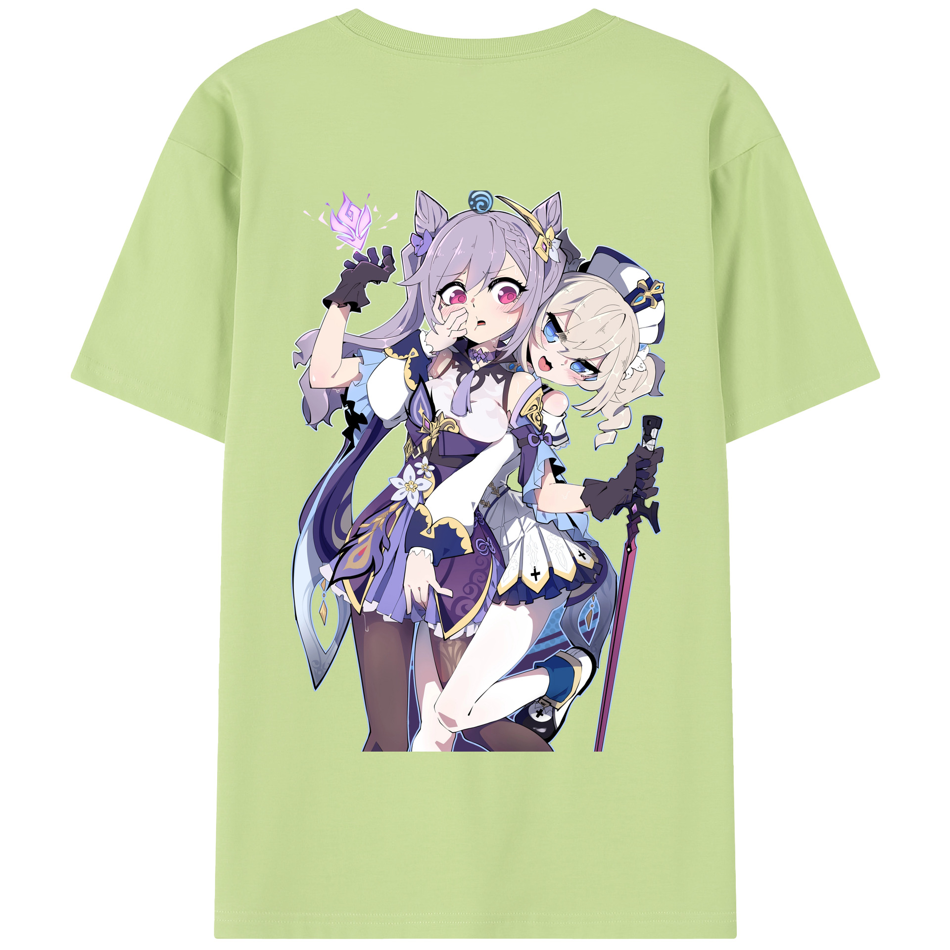 げんし神 刻晴 こくせい genshin Kokusei 綿100％半袖Tシャツ（背面プリント）